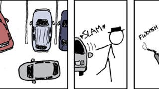 Parking With a Gatling Gun
